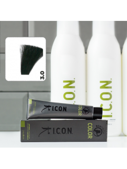 Vopsea de păr ICON Color Șaten Închis 3.0 fără alcool, amoniac sau PPD