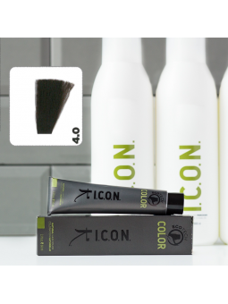 Vopsea de păr ICON Color Chestnut 4.0 fără alcool, amoniac sau PPD