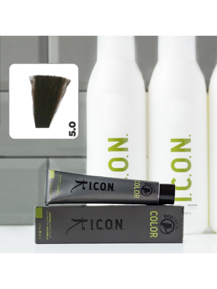 Vopsea de păr ICON Șaten Deschis 5.0 fără alcool, amoniac sau PPD