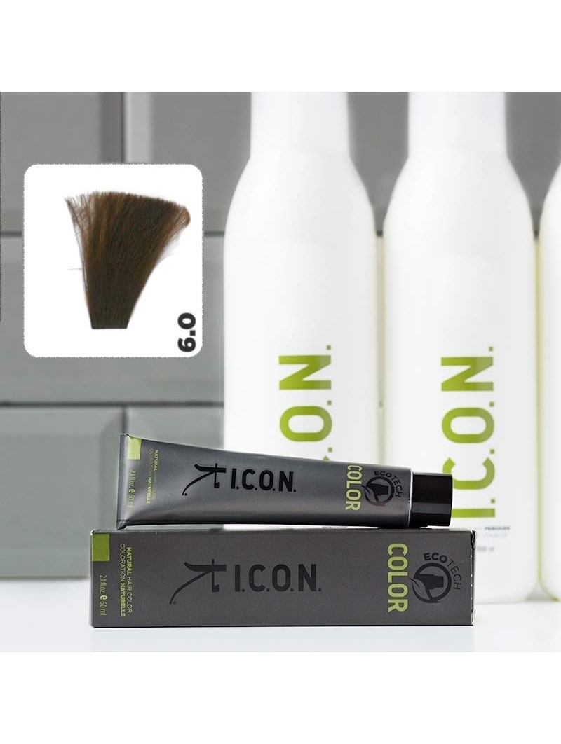 Tinte ICON Color Rubio Oscuro 6.0 sin alcohol, amoníaco ni ppd