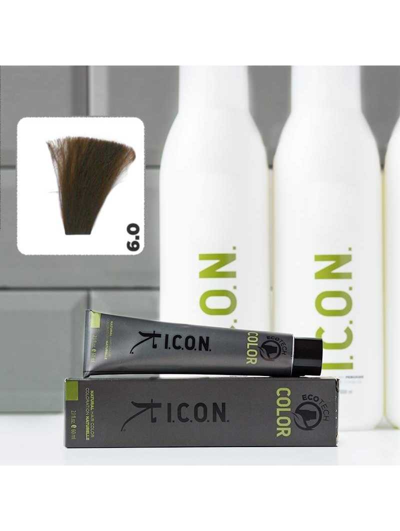Vopsea ICON Color Blond Închis 6.0 fără alcool, amoniac sau PPD