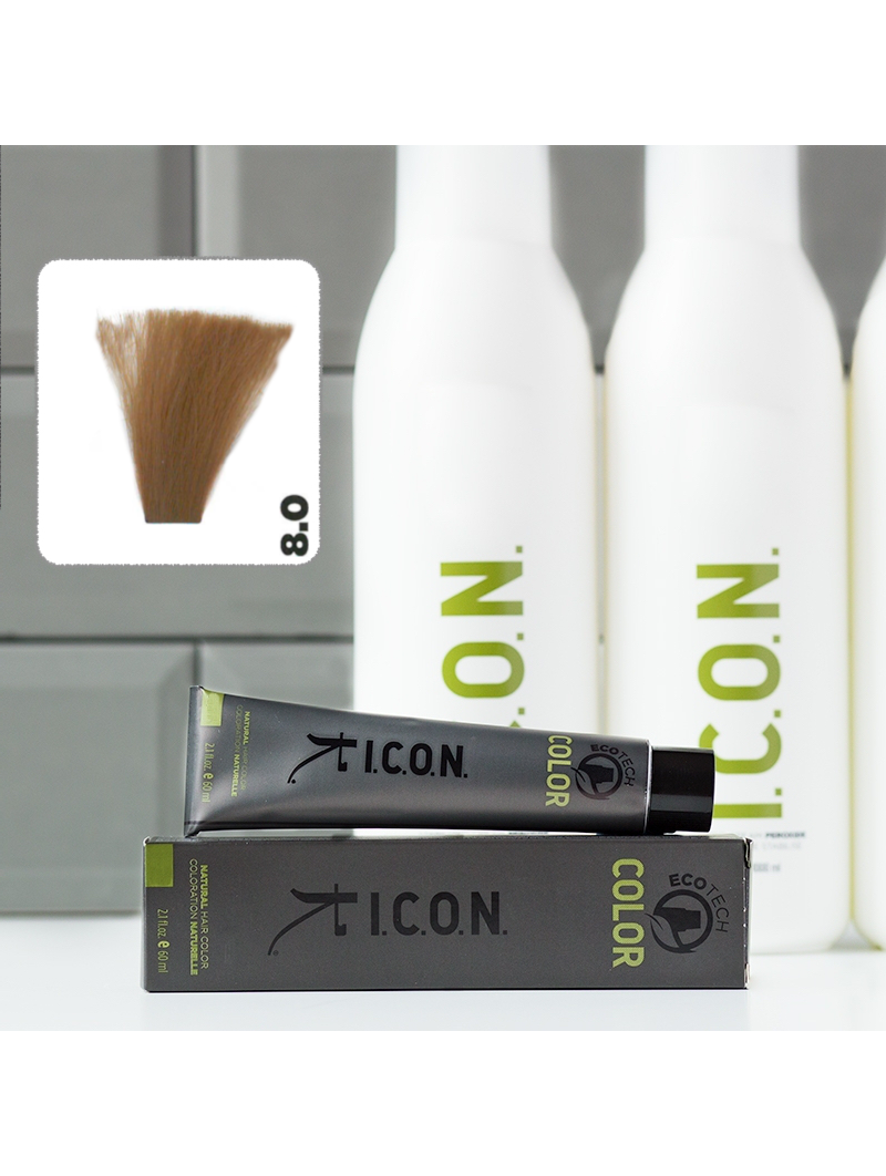 Vopsea ICON Color Blond Deschis 8.0 fără alcool, amoniac sau PPD