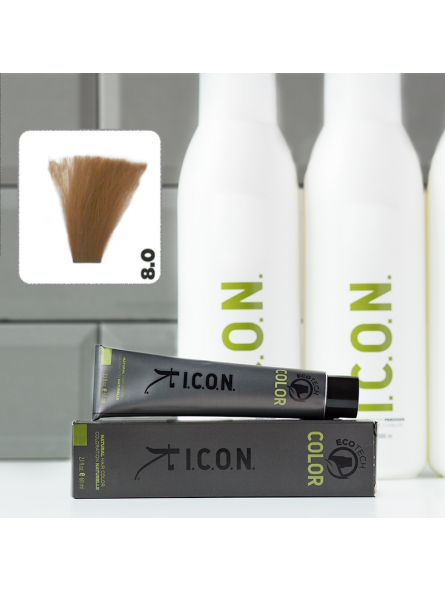 Vopsea ICON Color Blond Deschis 8.0 fără alcool, amoniac sau PPD