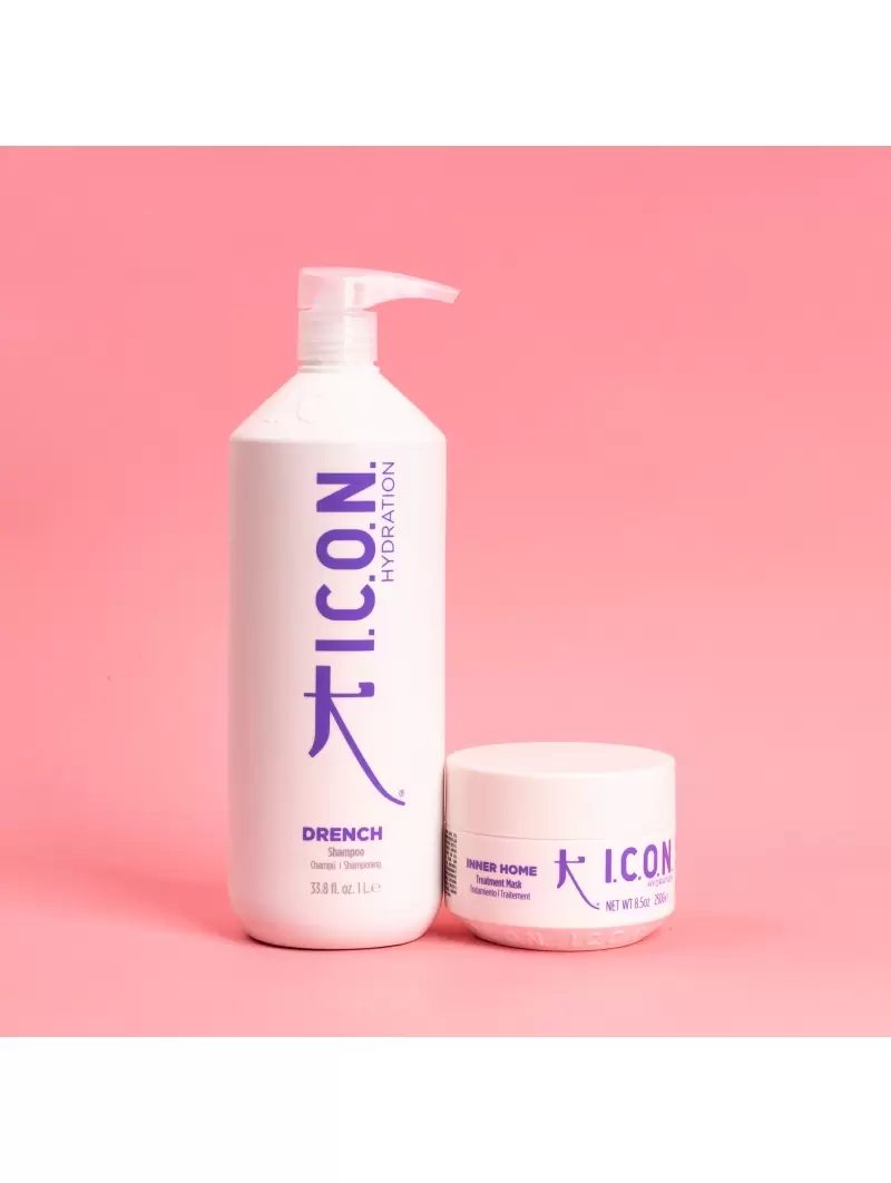 Pachet hidratant ICON: Șampon Drench 1000ml + Tratament pentru îngrijirea părului interior 250ml