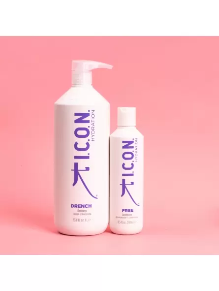 Pachet hidratant ICON: Șampon Drench 1000 ml + Balsam gratuit 250 ml