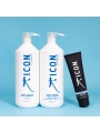 ICON Antifrizz Family Size Pack. Shampoo 1000ml Conditioner 1000ml and Smooth 150ml