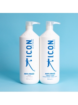 Confezione ICON AntiFrizz Shampoo Balsamo 1 Litro