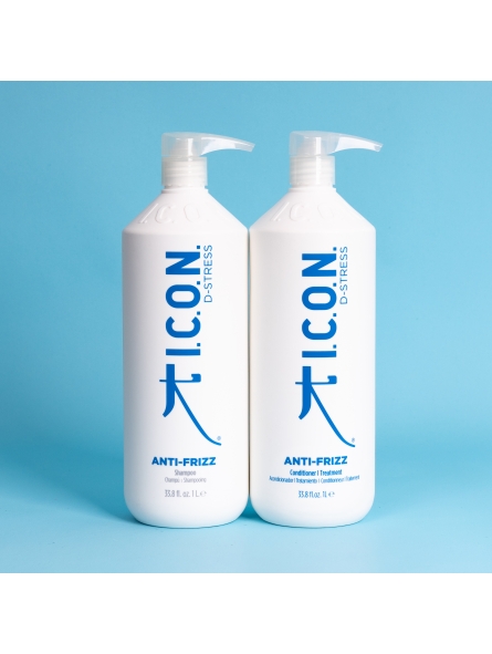 Confezione ICON AntiFrizz Shampoo Balsamo 1 Litro