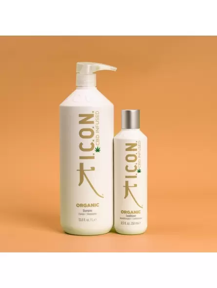 Pachet ICON Organic: Șampon de 1 litru și balsam de 250 ml