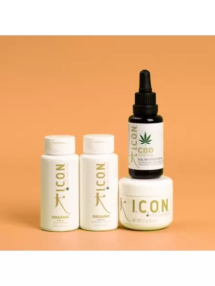 Pachet ICON Șampon Organic Balsam Tratament și Ulei
