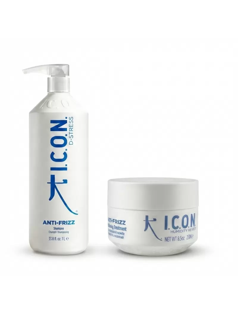 ICON Antifrizz Champú 1L + Acondicionador 250ml