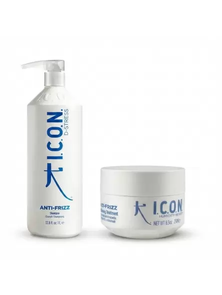 ICON Antifrizz Champú 1L + Acondicionador 250ml
