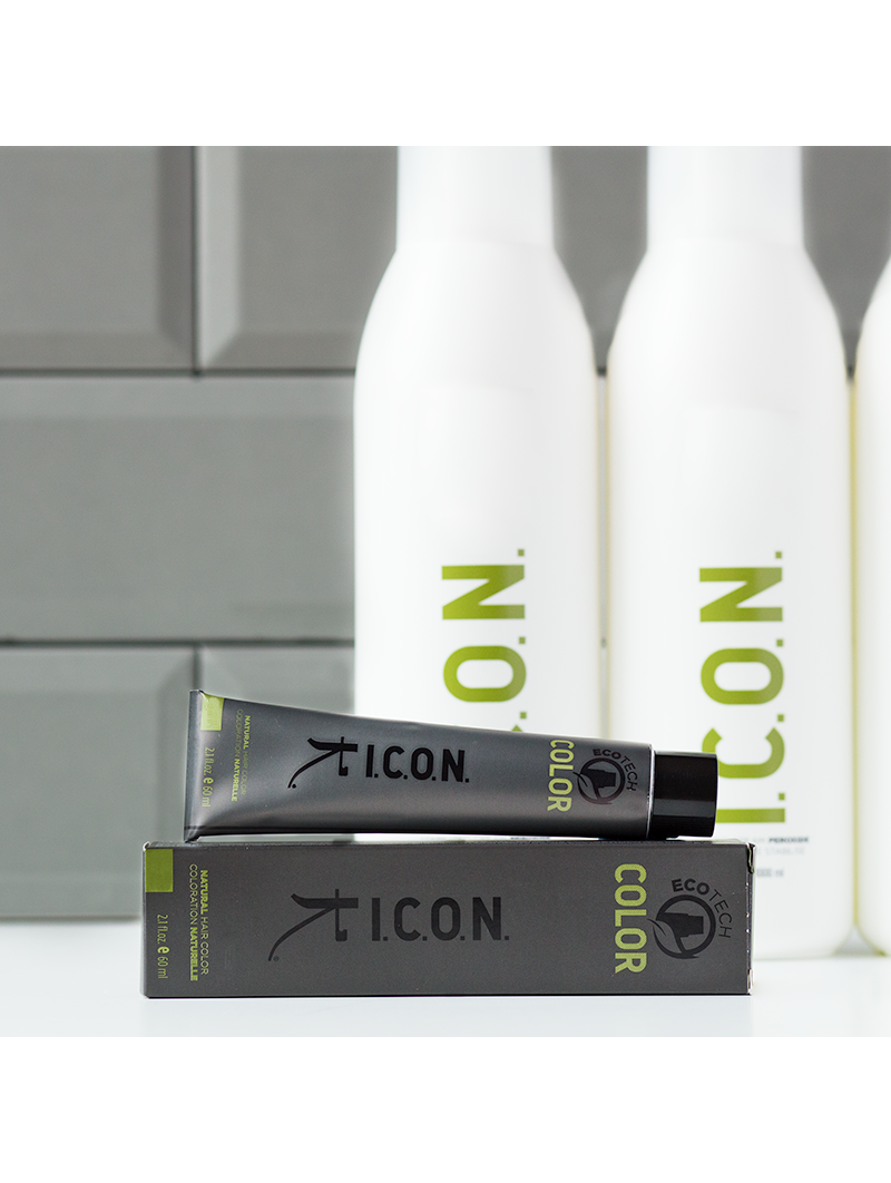 Vopsea de păr ICON Blond Cenușiu Închis 6.1 fără alcool, amoniac sau PPD